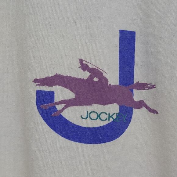 VTG Jockey T-Shirt Mod Horse Logo Tee XL - Picture 4 of 9